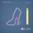 393_cutter.png STILETTO HIGH HEELS SHOES COOKIE CUTTER MOLD