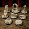 Elven-Ruins-Scatter-Pack---8-Modular-Fantasy-Terrain-Pieces.png Elven Ruins Scatter Pack - 8 модульных элементов фэнтезийной местности (базы 55 и 70 мм)