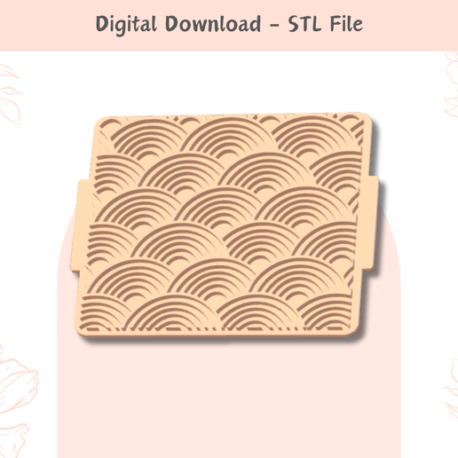 Rainbow-texture-mat.png Радужный текстурный коврик | STL-файл | Штамп для тиснения глины | Уникальный узор | Серьги из полимерной глины | Инструменты для глины
