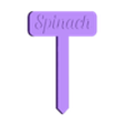 Spinach.stl Plant Sign - v2