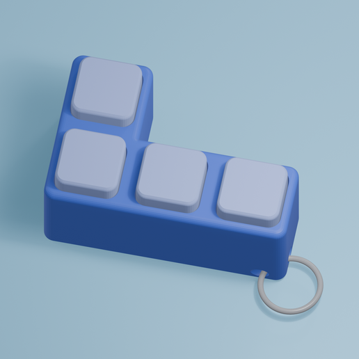 Tetris Clicker J - Cherry MX mechanical switch fidget keychain