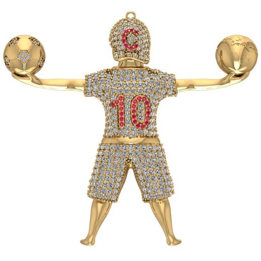 Boy pendant holding the ball and the world 3D model