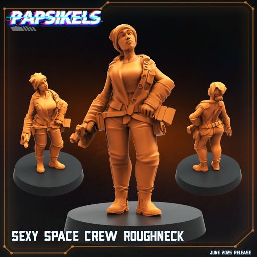 🫦 SEXY SPACE CREW ROUGHNECK・ 3D File for 3D printing・Cults