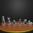 4c.png Dog Versus Cat Figure Chess Set Pet Character Chess Pieces