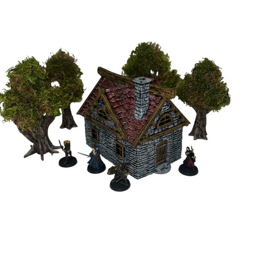 🎲 Tabletop house in several parts with opening door Castle building ...