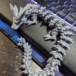 Crystal Dragon, Articulating Flexi Wiggle Pet, Print in Place, Fantasy