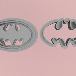 Senza-titolo.png Fichier STL Jeu de moules à biscuits Batman・Modèle à télécharger et à imprimer en 3D, 3DPau