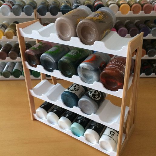🎨 The Perfect Paint Rack・Free 3D File for ・Cults
