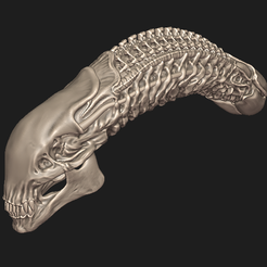 alien-skull.png Archivo STL Cráneo del Xenomorfo・Idea de impresión 3D para descargar, Kejmil