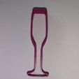 champagne2.jpg Free STL file Champagne glass cookie cutter for new year・3D printer design to download