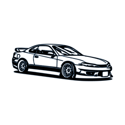 s14-1.png STL file Nissan Silvia S14 2D・Template to download and 3D print