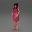 Girl-0001.jpg Beautiful Model Woman Wearing A Dress And High Heels 3D print model