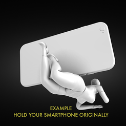 EXAMPLE HOLD YOUR SMARTPHONE ORIGINALLY Fichier STL Porteuse de smartphone à gros seins !・Modèle à télécharger et à imprimer en 3D, AnnaBrave