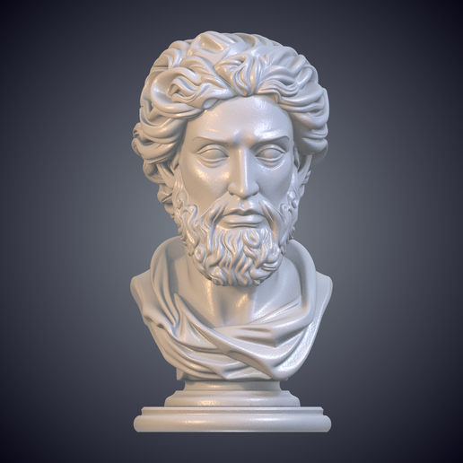 Classical Greek Greek Philosopher Pedestal Statue Figurine GPM-371