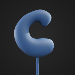 letter-C1.png Fichier STL Dessin animé Puffy Luetter C・Design imprimable en 3D à télécharger