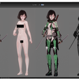 4c.png Dark Assassin - Realistic Female Character - Blender Eevee
