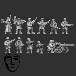 a.jpg 3D file MAD: Defenders - Legion of the chem-wastes [squad] 6-8mm/15mm・3D printer design to download