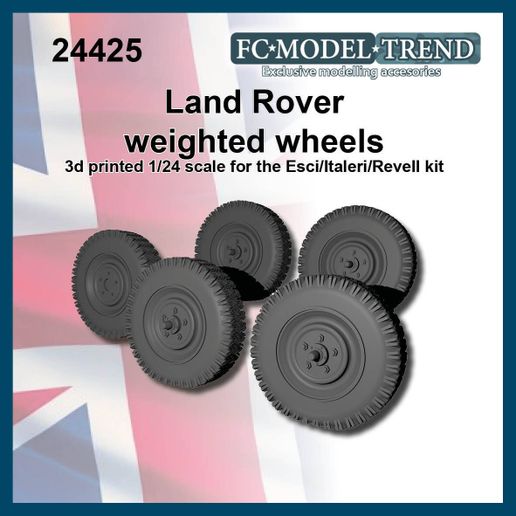 24425 Land Rover weighted wheels 1/24 scale.