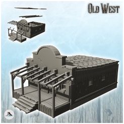 1-PREM.jpg Archivo STL Tienda del Oeste con toldo de entrada y anexo (23) - USA America ACW American Civil War History Historical・Plan imprimible en 3D para descargar