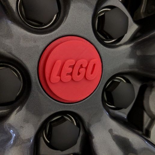 LEGO Stud Center Wheel Cap 3D model