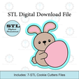 Etsy-Listing-Template-STL.png Bunny Holding Egg Cookie Cutter | STL File