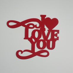 20230129_151025.jpg Fichier STL Décoration murale de la Saint-Valentin I love You・Design pour imprimante 3D à télécharger