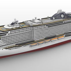 Untitled-1.jpg STL file MSC Seaside cruise ship printable scale model・3D printing design to download