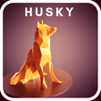 20190123_145744_0000.png Datei STL Dog Husky low poly・Modell für 3D-Druck zum herunterladen