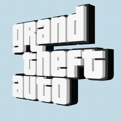 11.png Archivo STL Logotipo de GTA "Grand Theft Auto" para escritorio・Diseño imprimible en 3D para descargar, Khanna3D