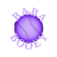 BABA BOOEY Ornament Ver 2.stl BABA BOOEY Baseball Ornament
