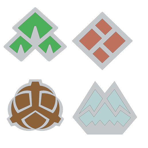 Pokemon's Sinnoh Medals for 3D PRINT 3D model