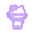 Hello Kitty.stl Hello Kitty Cookie Cutter and Stamp