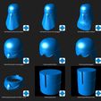 head.jpg Imperial Snowtrooper grunt armor for sixth scale custom figure 3D print model