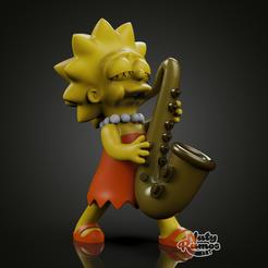 LISA500.png STL file LISA SIMPSON SAXOPHONE・3D print object to download