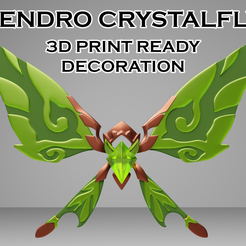 1.1.png Файл STL Dendro Crystalfly - украшение для удара Геншин - готовность к 3D печати・Модель для загрузки и печати в формате 3D