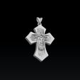 se8frswfd54ddsds5445fdds.jpg Jesus Head Cross Pendant Modelo de impressão 3D