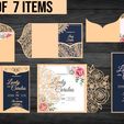 1.jpg Package of 7 Invitations wedding, baptism, XV years, Anniversary...  - Vector laser cutting and engraving
