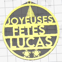 lucas-bdn.png Fichier OBJ Boule de Noël Lucas Joyeuses Fêtes・Modèle imprimable en 3D à télécharger