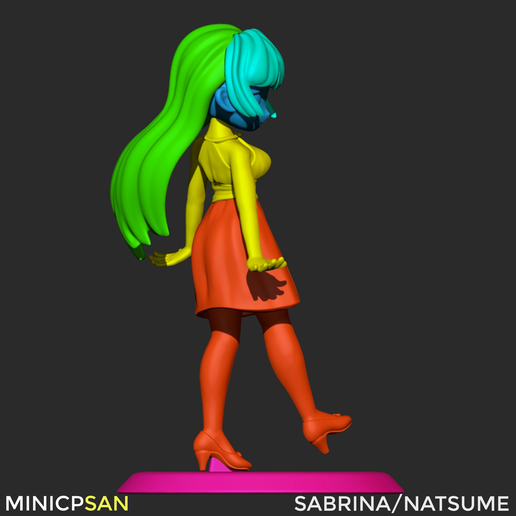 D.png Sabrina / Natsume - Elegant Red Dress - Pokémon Anime Figure - 3D Printing