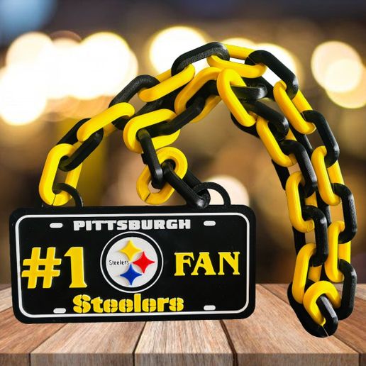 CADENA PLACA FAN #1 PITTSBURGH STEELERS NFL
