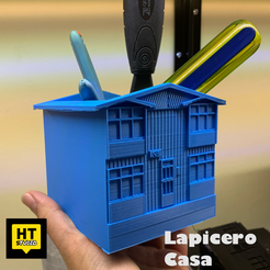 IMG_3644.png STL file House Pen Holder・3D printer design to download