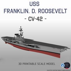 FDR.jpg USS FRANKLIN D. ROOSEVELT CV42 aircraft carrier print ready model