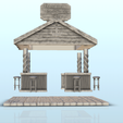 10.png Outdoor wooden pirate bar with chairs and roof (5) - Pirate Jungle Island Beach Piracy Caribbean Medieval