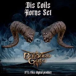pre.jpg Archivo 3D Tiefling Fantasía Dis Bobinas Cuernos Baldurs Gate 3・Objeto imprimible en 3D para descargar