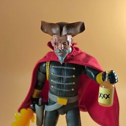 Tête de pirate à l'échelle MOTU pour Action Figure Customs GRATUIT