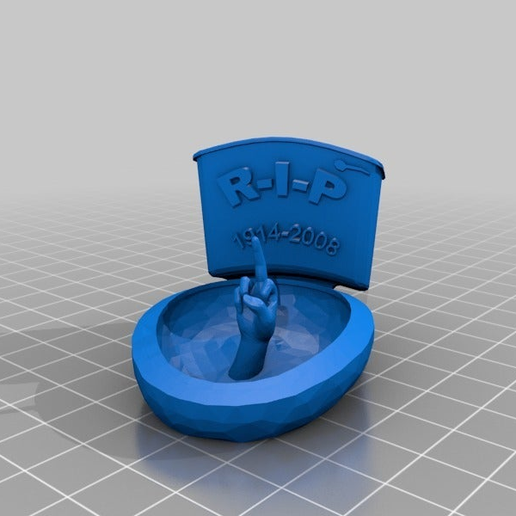 Gravestone Elvis - the king style - 3D model önizlemesi