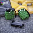 lighter_grenade_urban_instagram_01.jpg STL-Datei Lighter Case - Hand Grenade Shaped kostenlos・3D-druckbares Modell zum herunterladen