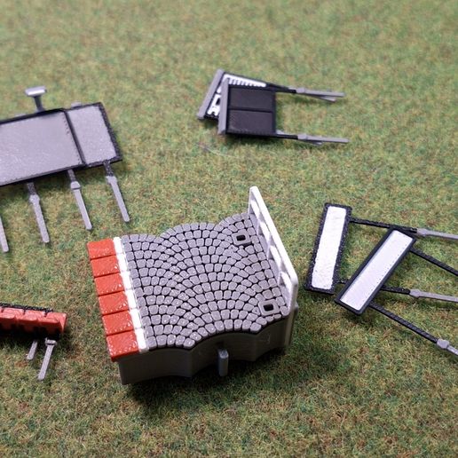 H0 Single Edge Platform Board Modules 4colors FDM