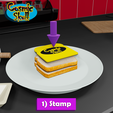 Sandwich-Stamp-Step-1.png Datei STL Spider-Man Miles Morales Logo Sandwich Stempel・Design für 3D-Drucker zum herunterladen
