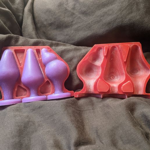 🔌 Collection of three Butt Plugs + Silicone Mold・ STL File for ・Cults